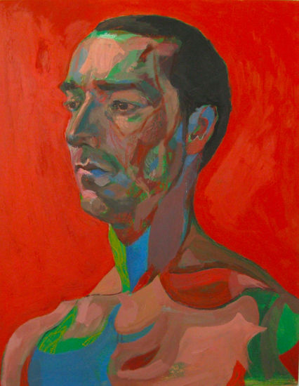 La Calma en Rojo Acrylic Panel Portrait