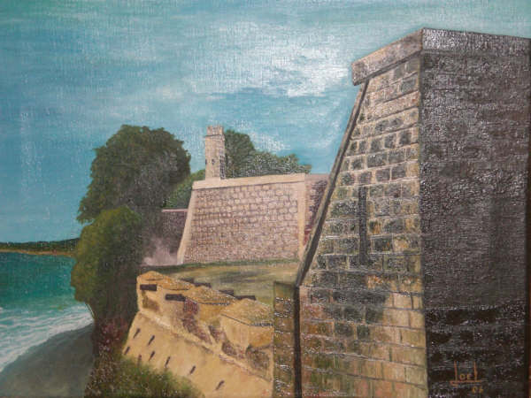 Castillo de San Carlos de Borromeo Óleo Lienzo Paisaje