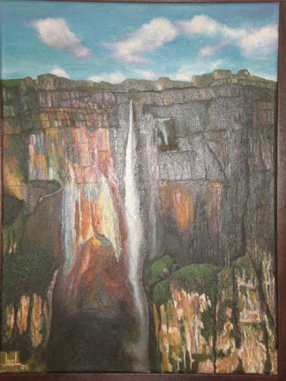 Salto Angel Oil Canvas Landscaping