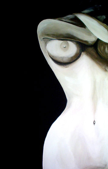 mujer blanco y negro Acrylic Canvas