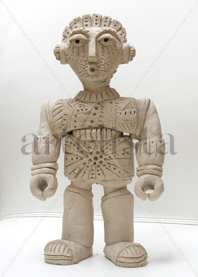 Robot azteca Terracota Figurativa