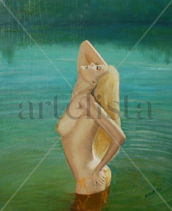 agua de juventud Oil Panel Figure Painting