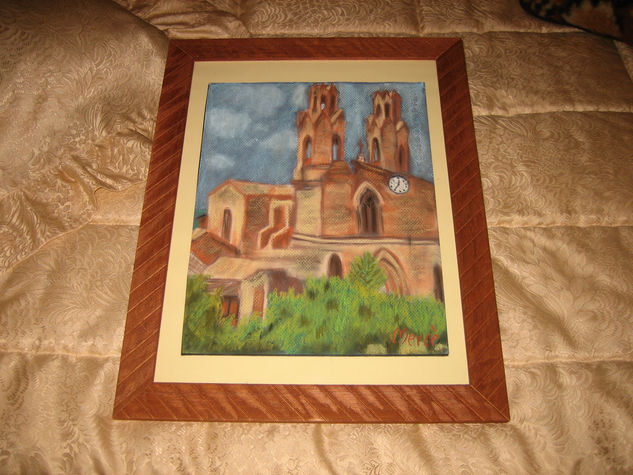 San Esteban de Sasroviras Pastel Cartulina Paisaje