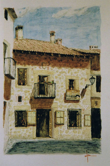 Calle Real de Pedraza Watercolour Card Others