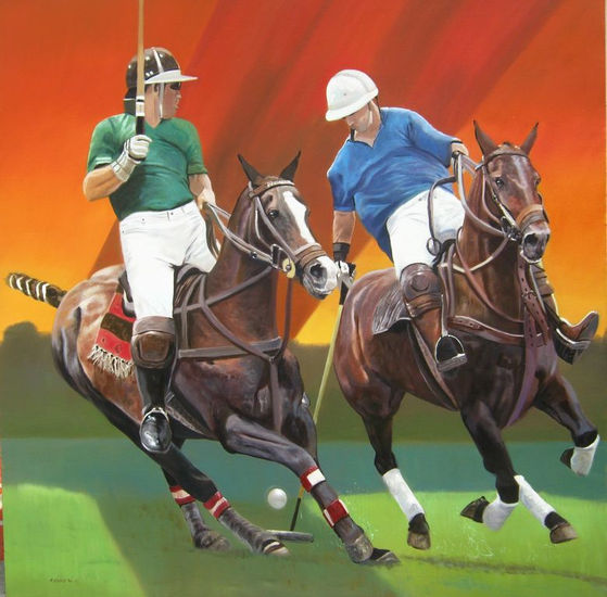 polo 2 Oil Canvas Animals