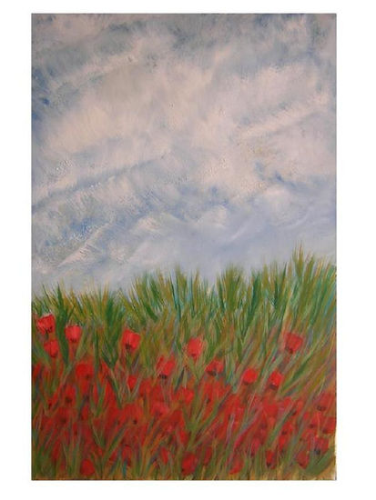 Amapolas VI Oil Canvas Landscaping