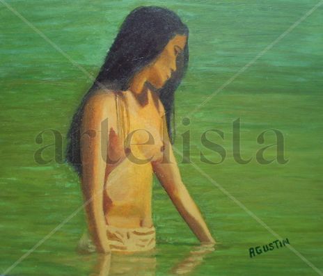 Mujer en el rio