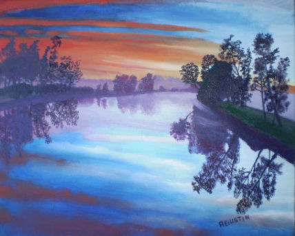 Atardecer en el rio