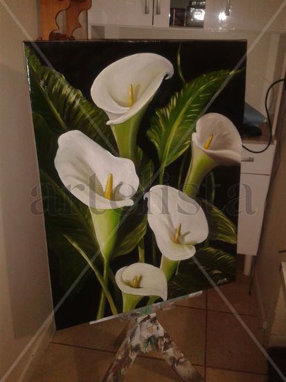 calas Oil Canvas Floral Painting