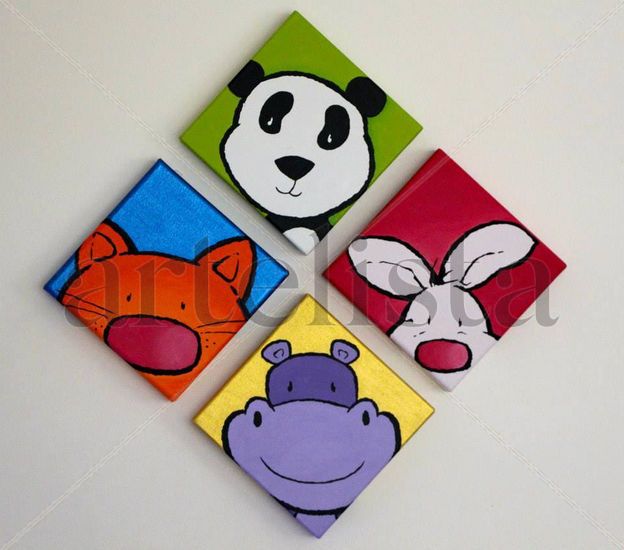 ROMBO ANIMALES Acrylic Canvas Others