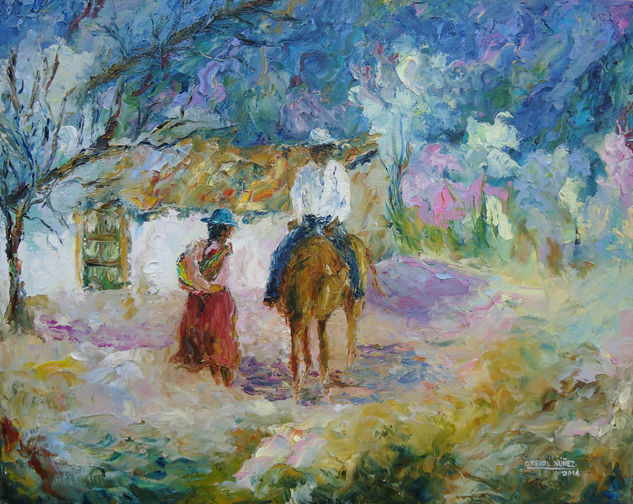 DIARIA DESPEDIDA - Rosario de Lerma, Salta Oil Canvas Landscaping