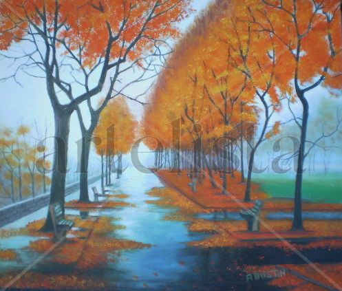 lluvia de otoño Oil Panel Landscaping