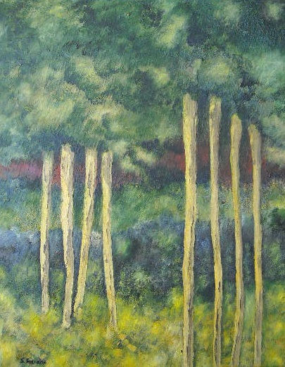 bosque 5 Oil Canvas Landscaping