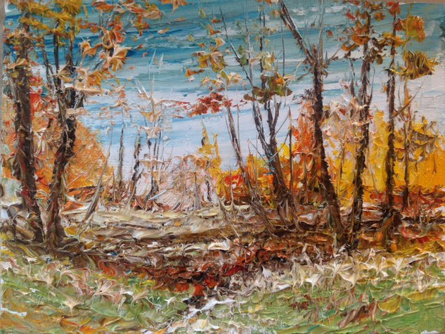 Otoño VII Oil Panel Landscaping