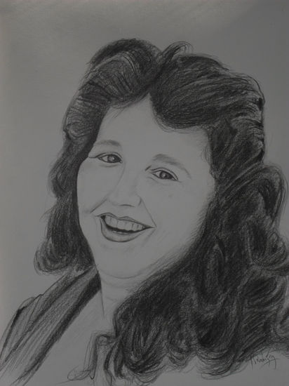 retrato.., susana mandiola, constitucion chile. Charcoal