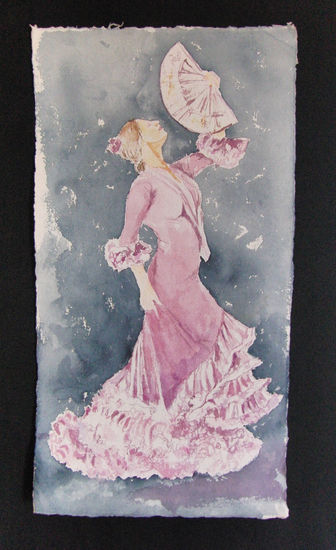 POR SEGUIDILLAS Watercolour Paper Figure Painting