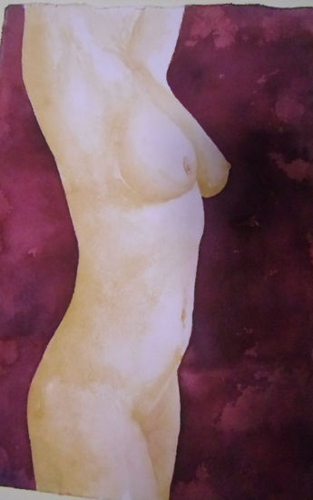 BUSTO Acuarela Papel Desnudos