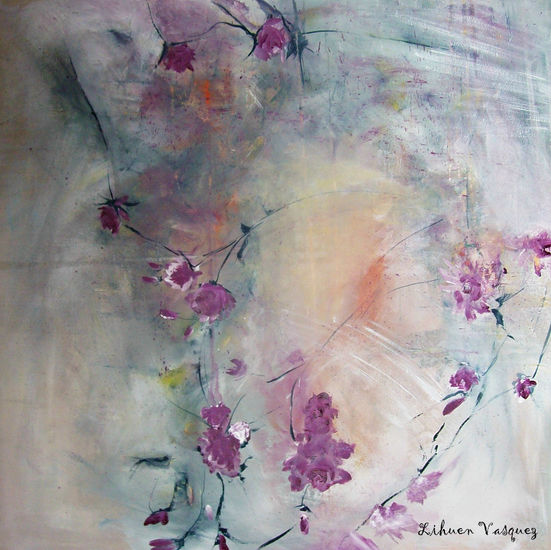 vasanty Acrylic Canvas Floral Painting