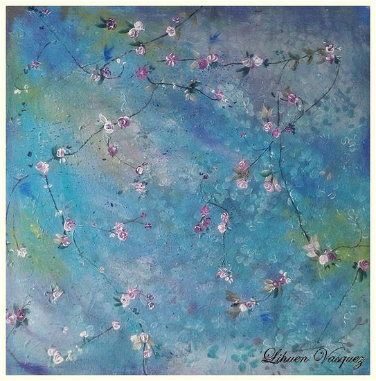 Jardin de hadas Acrylic Canvas Floral Painting