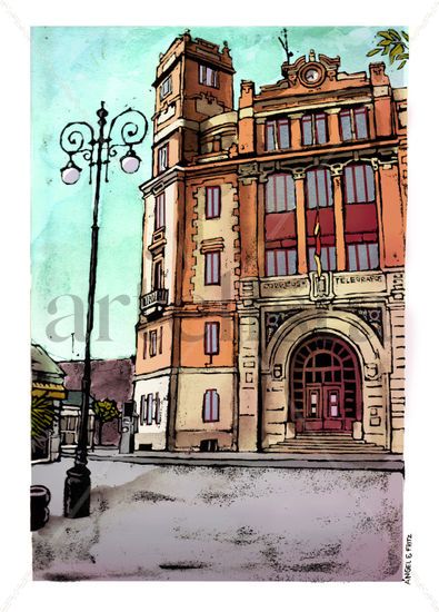 Edificio de Correos (Cádiz) Mixed Media