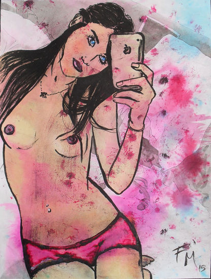 selfie1 Mixed Media