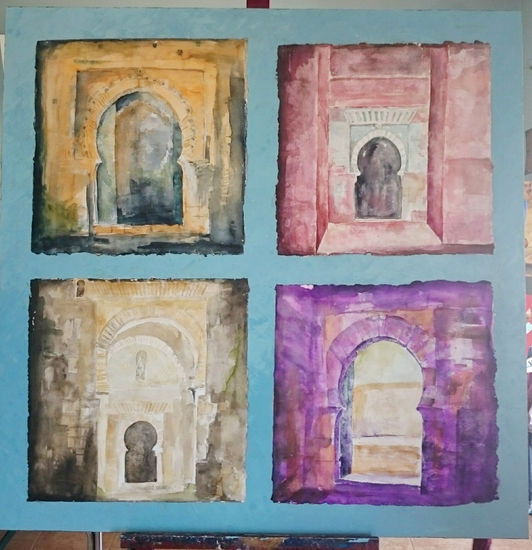 LAS CUATRO PUERTAS DE LA ALHAMBRA DE GRANADA Watercolour Paper Others