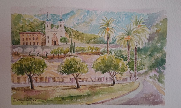 SANTUARIO DE LA VIRGEN DE LA FUENSANTA DE MURCIA Watercolour Paper Landscaping