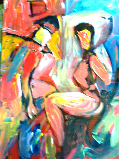 sin título Acrylic Panel Figure Painting