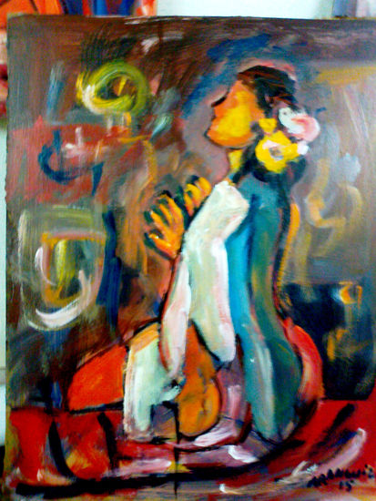 la oración Acrylic Panel Figure Painting