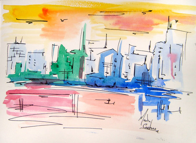 Urban #4 Watercolour Paper Landscaping