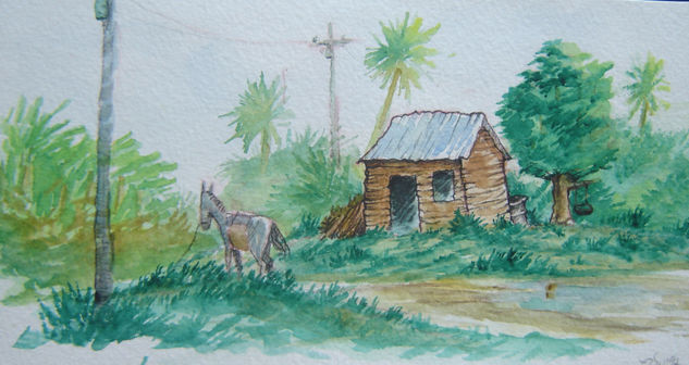 El campo Watercolour Card Landscaping