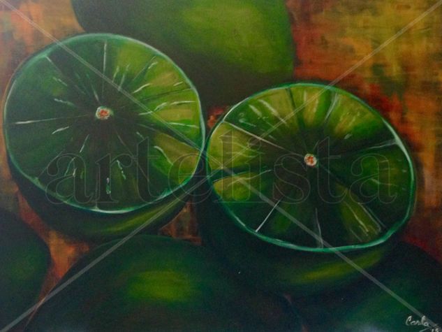 Serie limones I Acrylic Panel Still Life Paintings