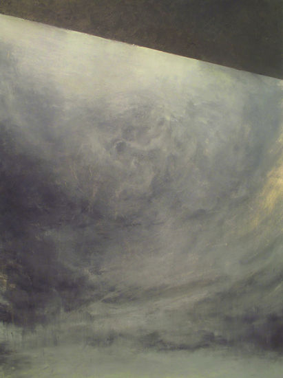 Tormenta desde la terraza de Esteban Collantes Oil Panel Landscaping