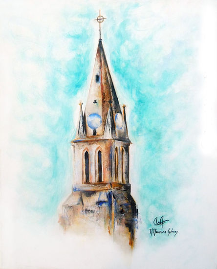 Iglesia Santa Rosa del Conlara Oil Canvas Landscaping