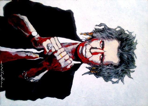 Keith Richards 5 Acrylic Panel Portrait