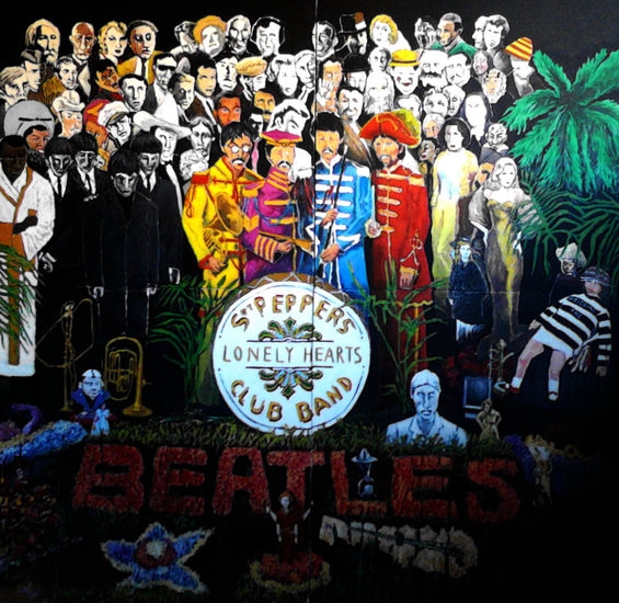 Sgt Peppers lonely hearts club band Acrylic Canvas Figure Painting