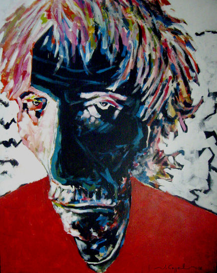 El hombre de rojo Acrylic Canvas Figure Painting