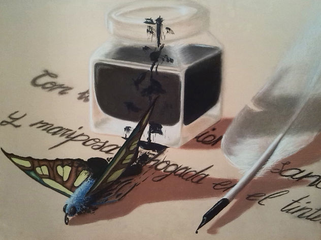 Mariposa ahogada en el tintero