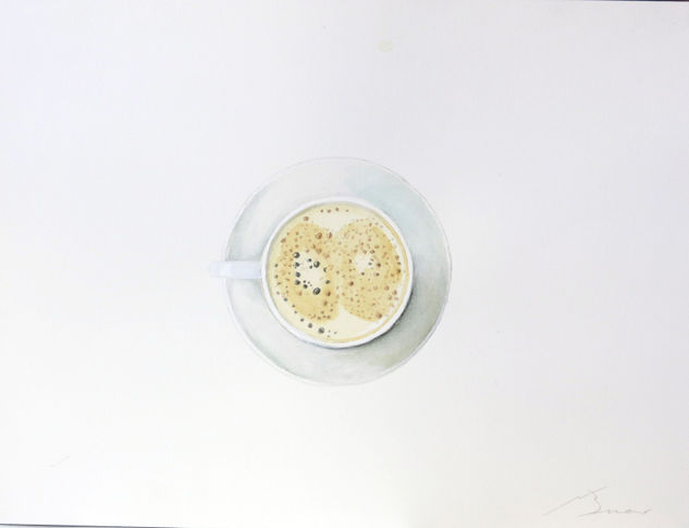 Taza de café con leche Watercolour Paper Others