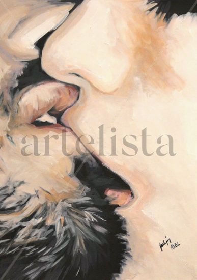 beso 3 Oil Card Nude Paintings