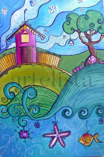 A La Mar Acrylic Canvas Landscaping