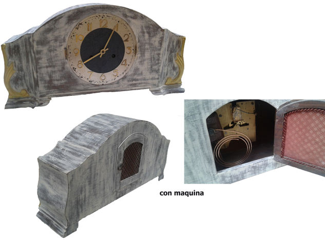 RELOJ DE MESA RECICLADO 