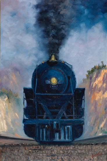 LA LOCOMOTORA Oil Canvas Others