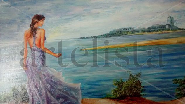 La musa de Sancti Petri Oil Canvas Marine Painting