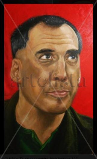 Retrato de Arnaldo Oil Textile Portrait