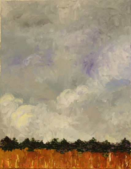 Cloudy Day Oil Canvas Landscaping