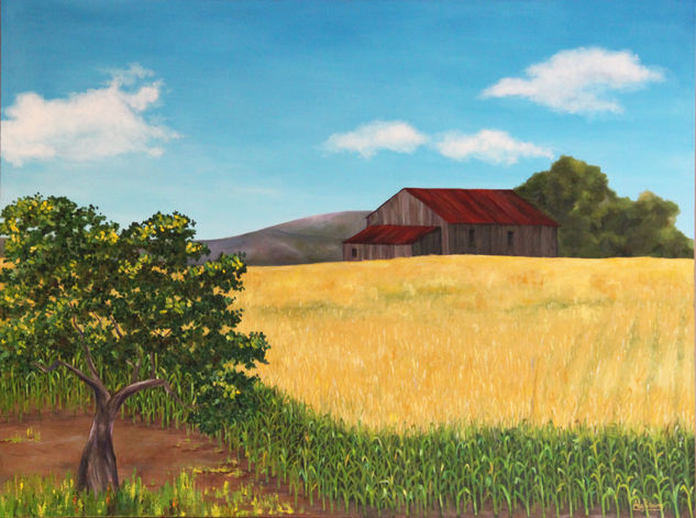 Corn Field in the South Oil Canvas Landscaping