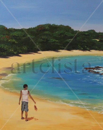 Island Childhood Oil Canvas Landscaping