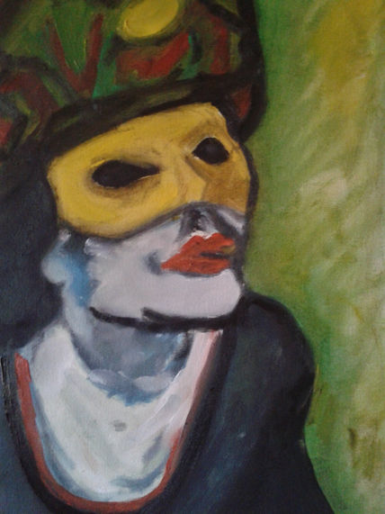 Mujer con máscara