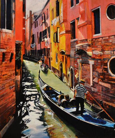 Angulo Veneciano Oil Panel Marine Painting